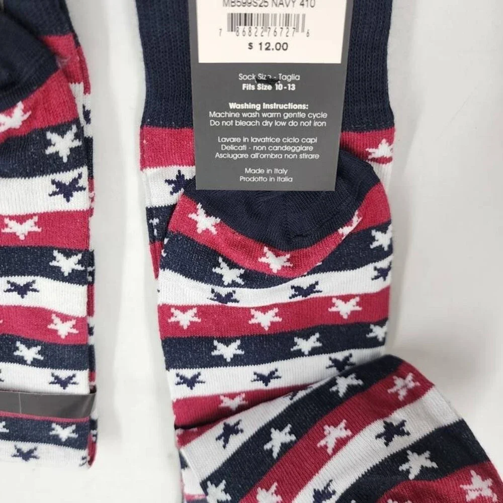The Men's Store at Bloomingdale's 2 Pairs Stars & Stripes Socks 10-13 Navy Multi